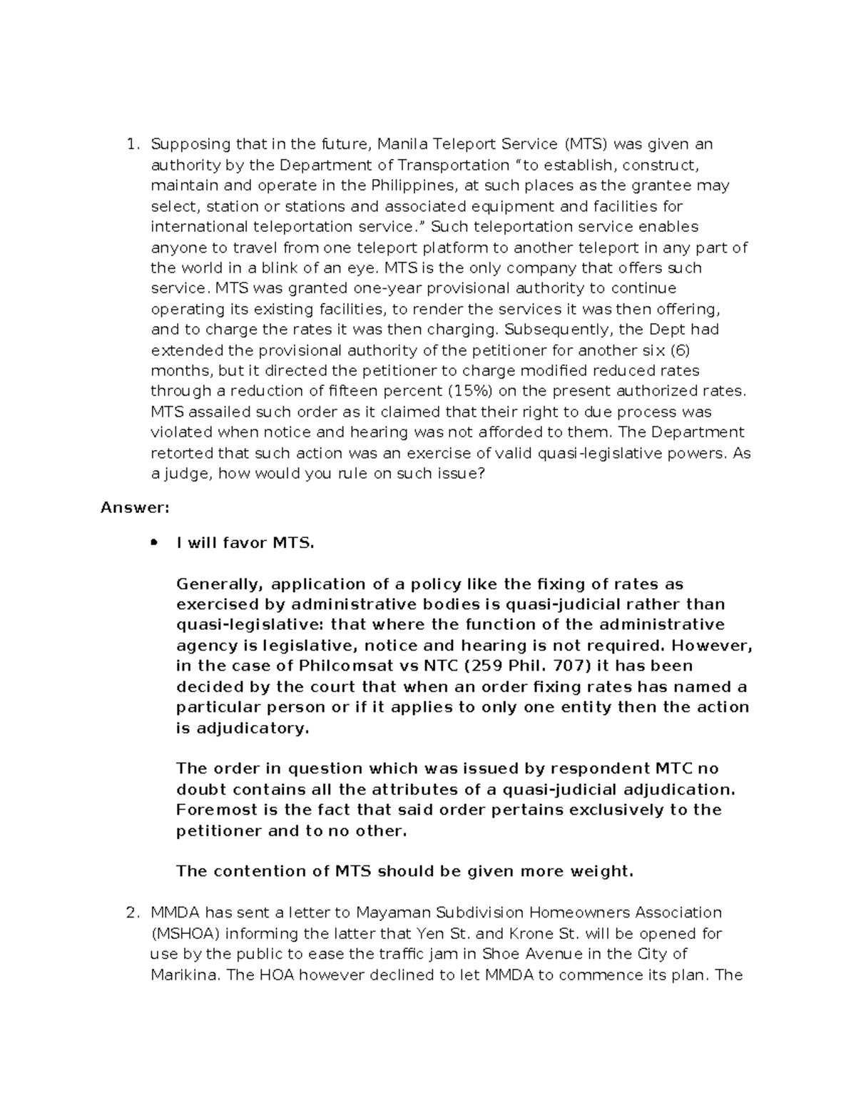 Asych Activity Transportation Law - Supposing that in the future ...