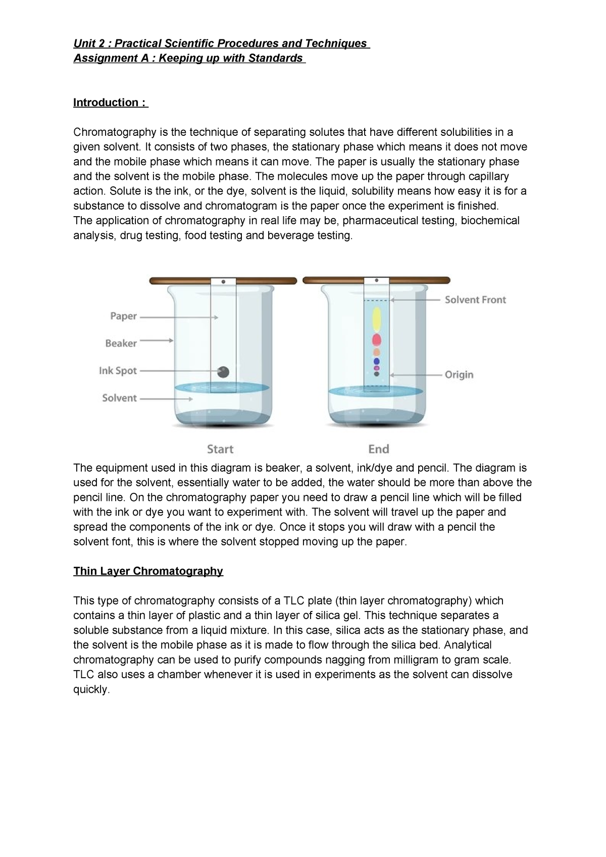 btec applied science level 3 unit 2 assignment a example