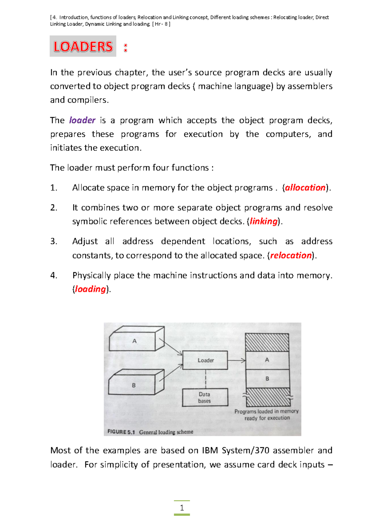 SP Loaders 4 FOR Student NOTE - In the previous chapter, the user’s ...