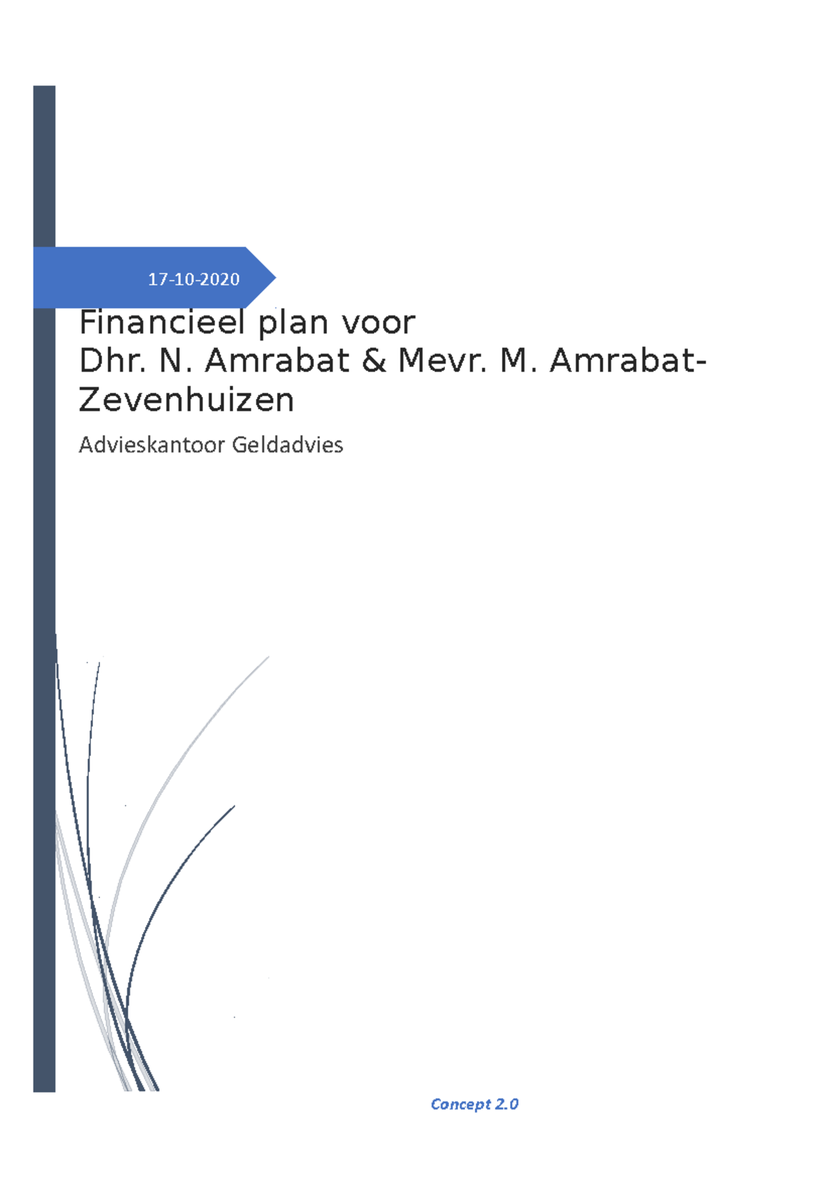 Financieel Plan (Familie Amrabat) - 17-10- Concept 2. Financieel Plan ...