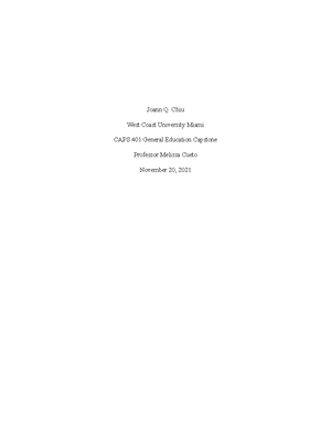 Capstone Writing Assignments - Capstone Weekly Writing Assignments (due Sundays) Week 1: Problem ...