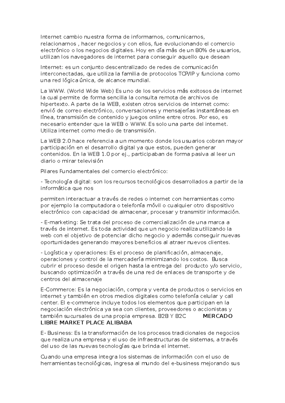 Negocios Digitales Finall - Internet cambio nuestra forma de ...