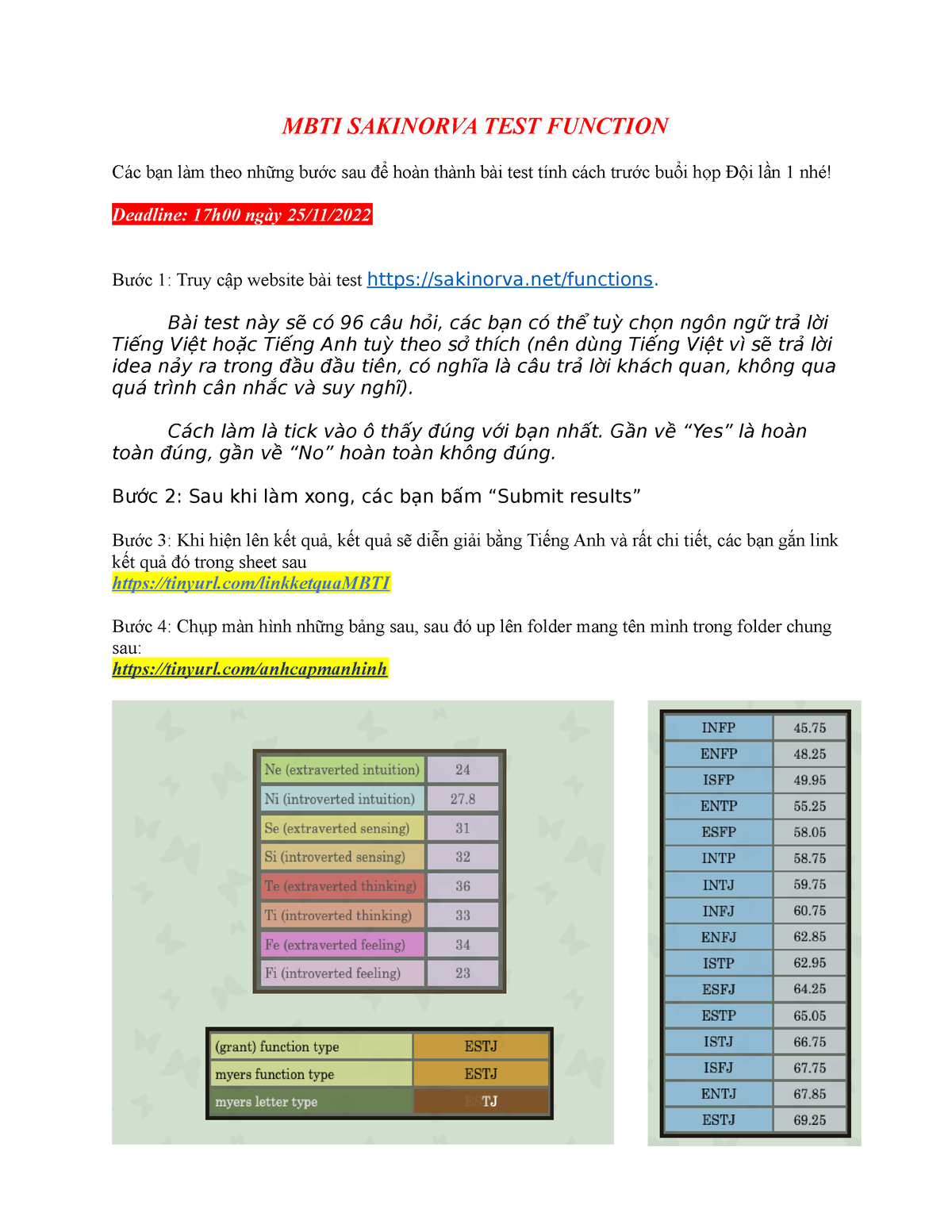 Mbti test sakinorva