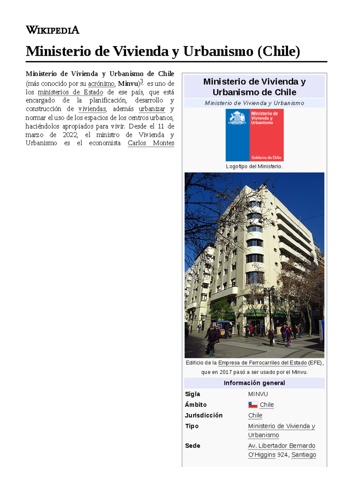 Ministerio de Vivienda y Urbanismo (Chile) - Ministerio de Vivienda y ...