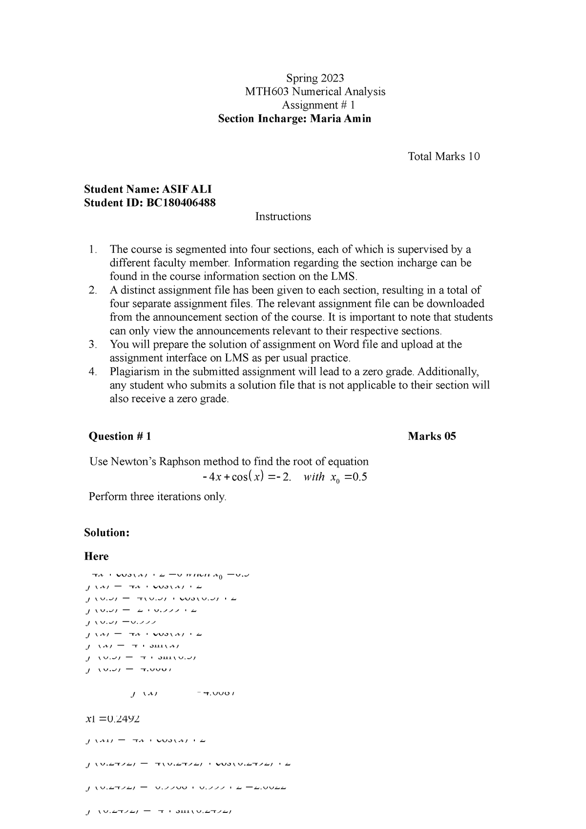 mth603 assignment 1 2023 pdf