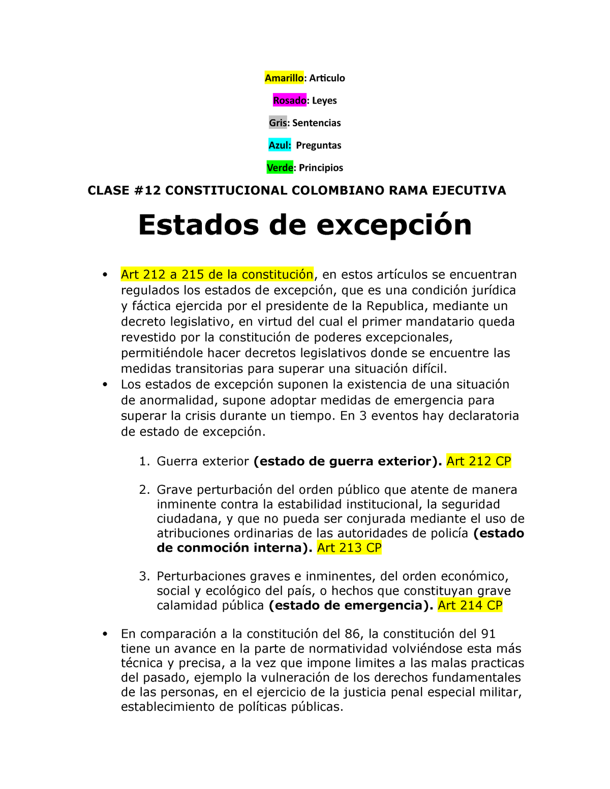 Clase 21 Constitucional Colombiano Studocu