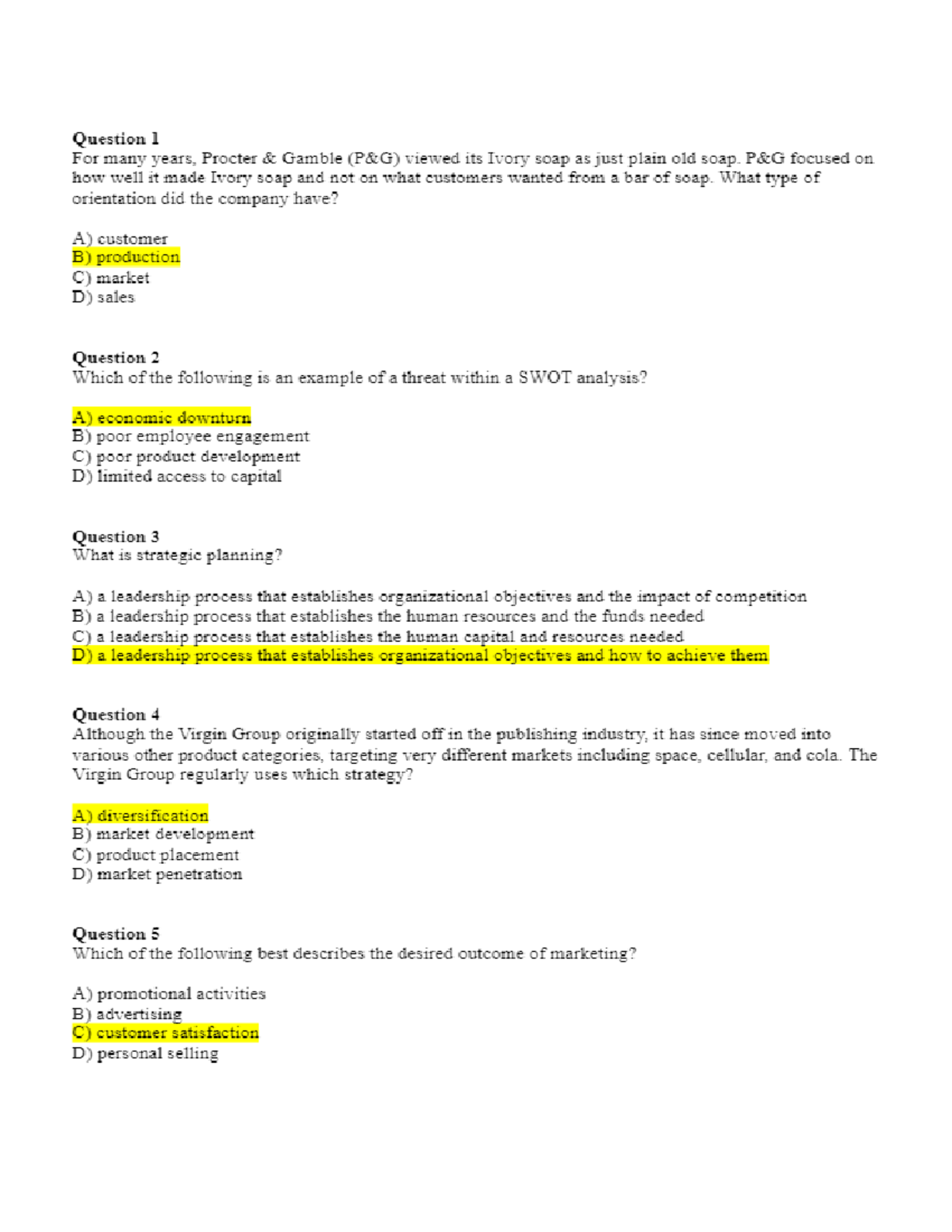 Quiz 1 Marketing Essentials - MKTG 260 - Studocu