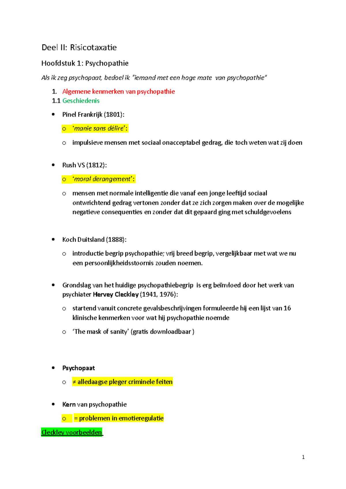 Deel II Risicotaxatie (recidive) - Deel II: Risicotaxatie Hoofdstuk 1 ...