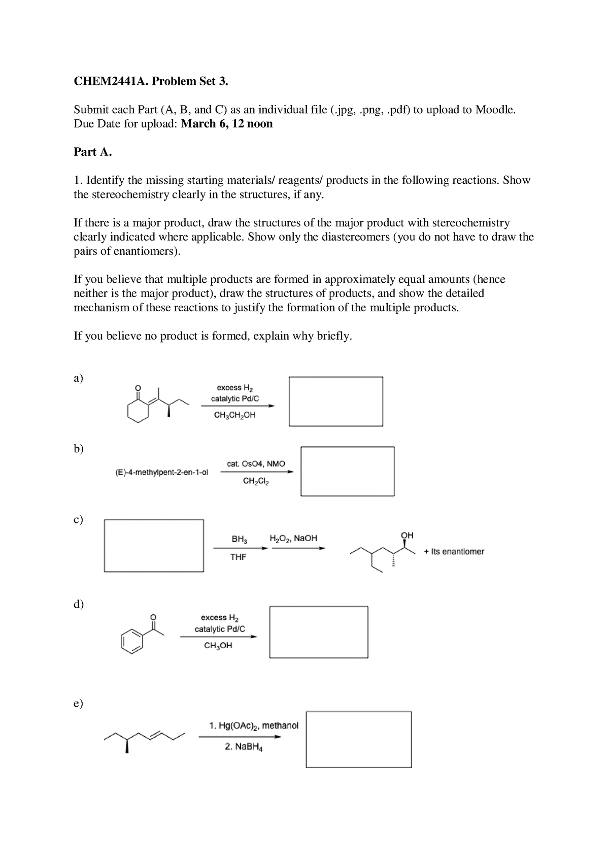 CHEM2441 A Problem Set 3 (Deadline- 6:3) - CHEM2441A. Problem Set 3 ...