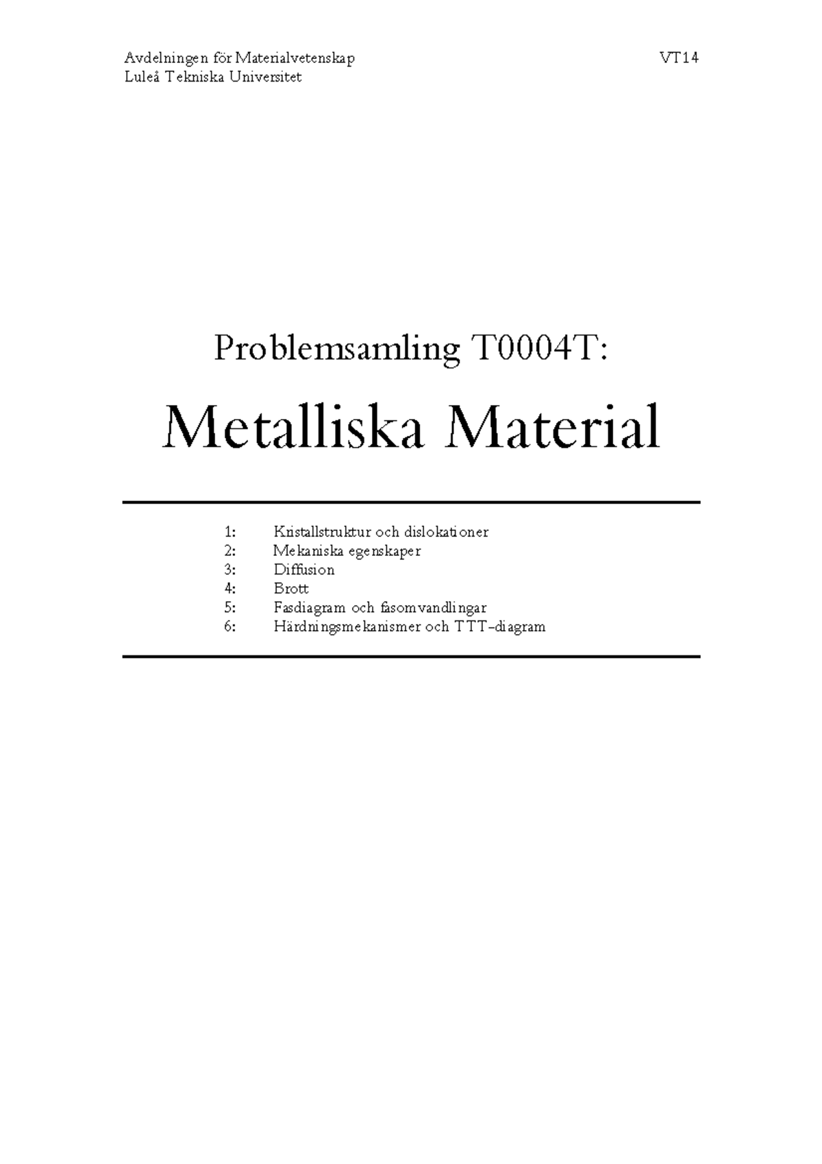 Problemsamling Del1-2 - Luleå Tekniska Universitet Problemsamling ...