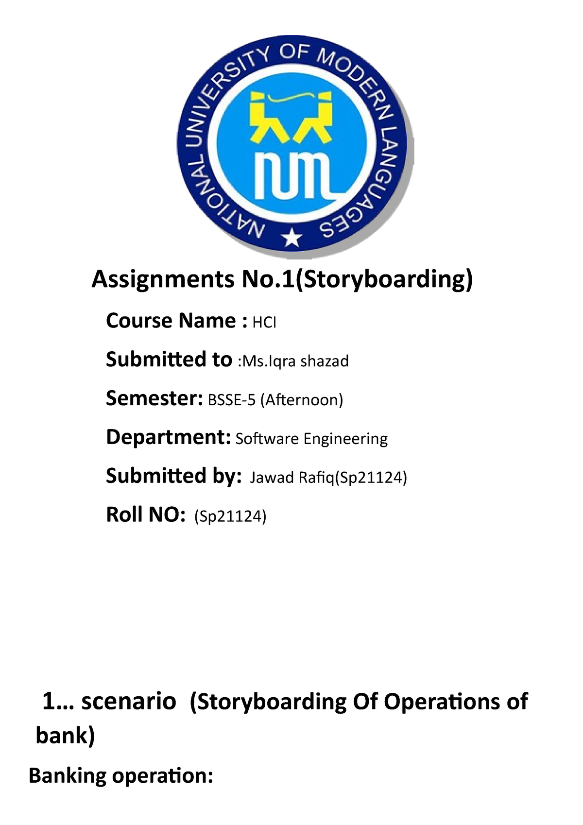 assignments hci uni hannover