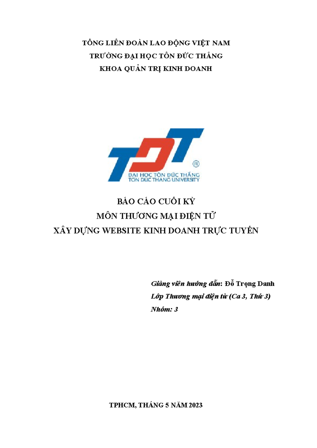 Ca 3 Nhóm 11 Delux Summary TỔNG LIÊN ĐOÀN LAO ĐỘNG VIỆT