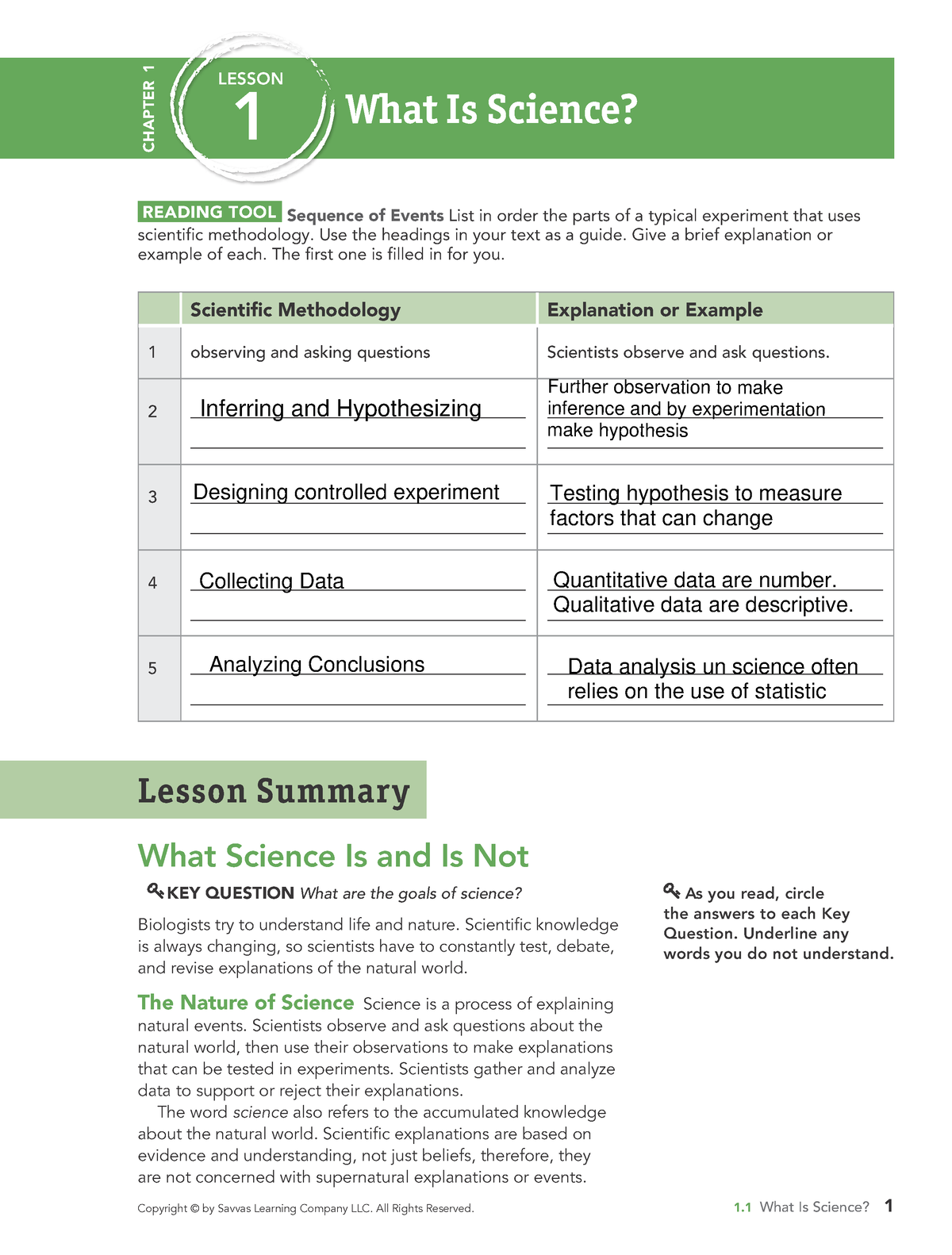 BIO Ch1 L1&2 Foundations - ####### CHAPTER ####### 1 What Is Science ...