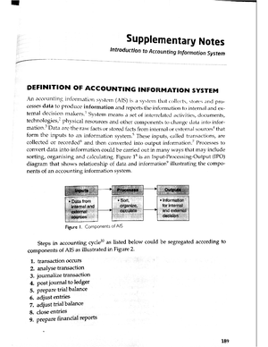 ais205 ubs notes - Set Company Name & Accounting Period Setup General ...