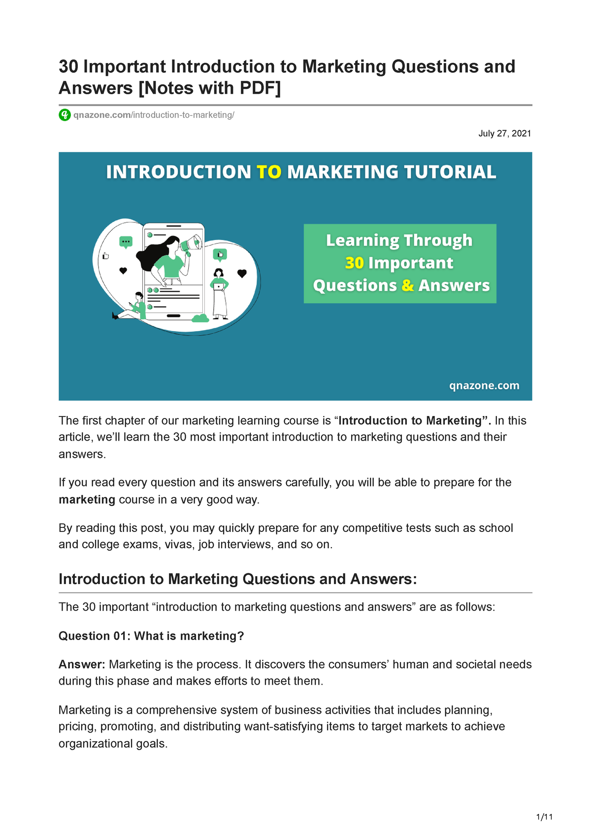 marketing essay questions and answers pdf