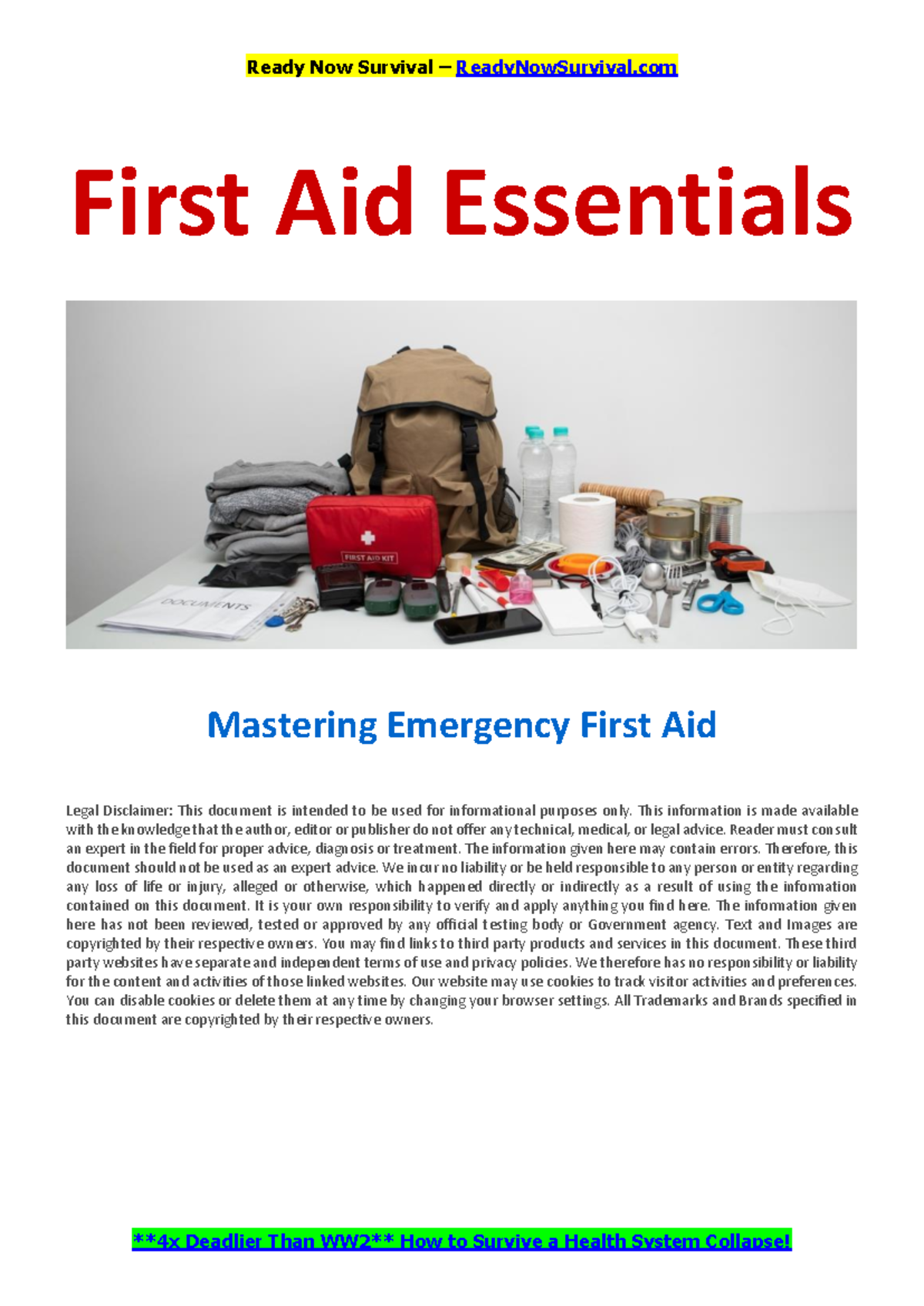 First-Aid-Essentials - First Aid Essentials Mastering Emergency First ...