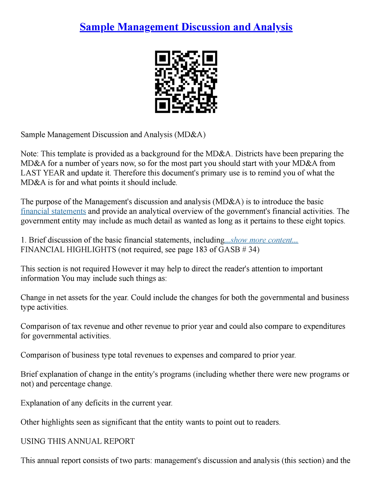 Sample Of Discussion Essay - Sample Management Discussion And Analysis ...