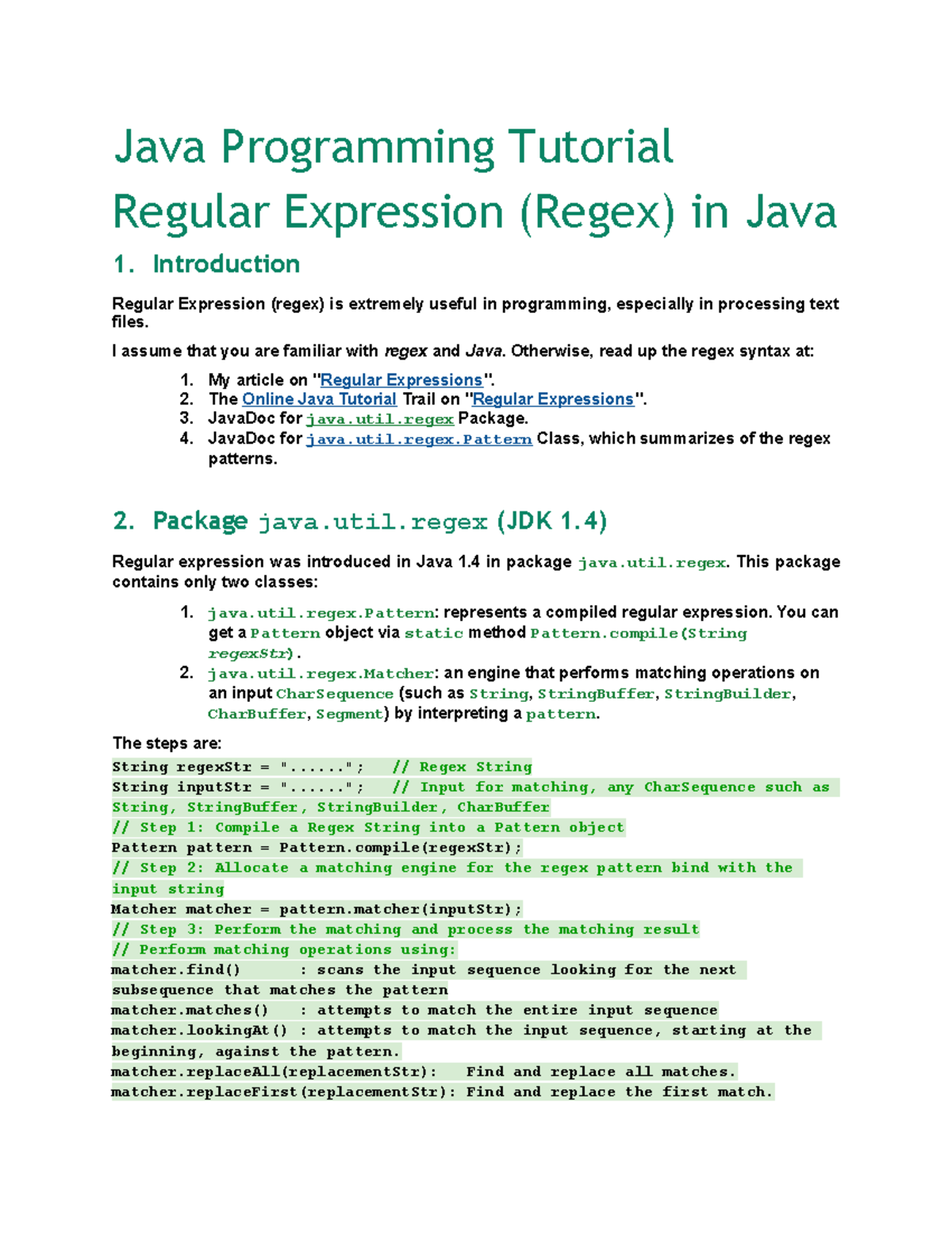 Java Programming Tutorial 105 - Java Programming Tutorial Regular ...