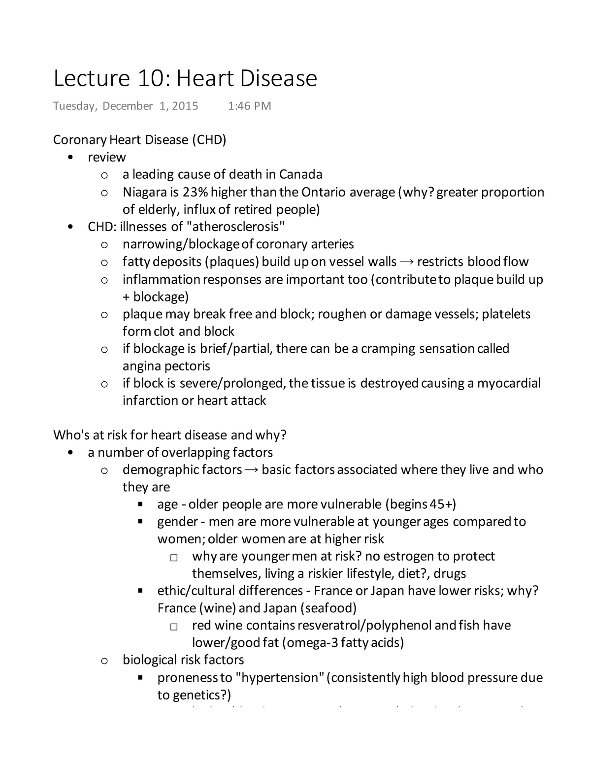 heart disease in canada essay