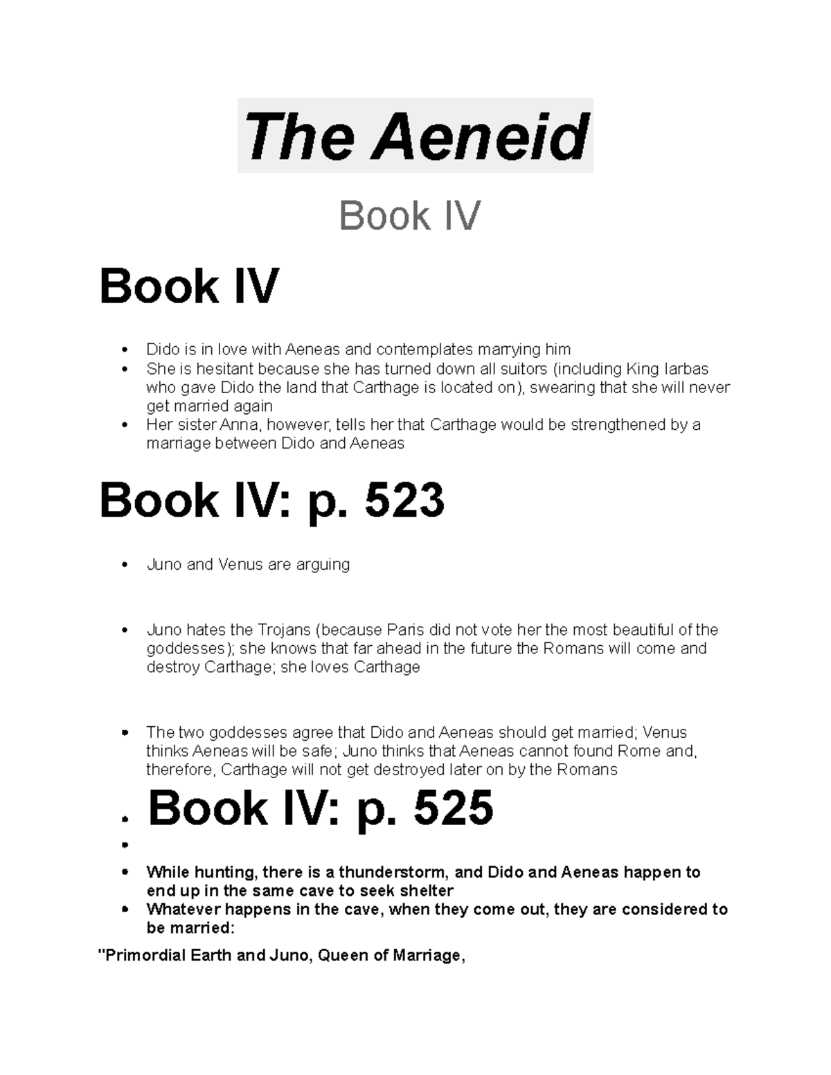 The Aeneid - Notes - The Aeneid Book IV Book IV Dido Is In Love With ...