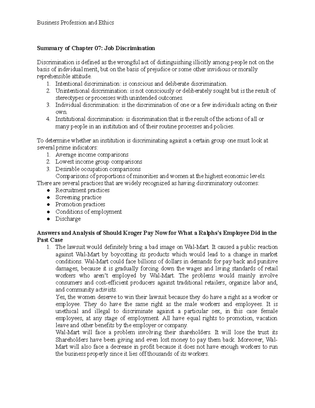 Should Kroger Pay Now for What a Ralph's Employee Did in the Past