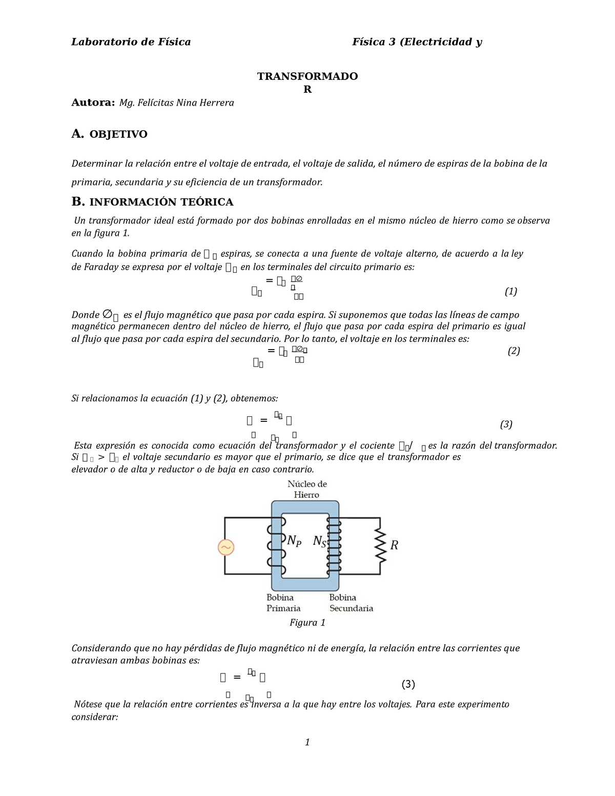 GUÍA- Transformador (1) - Fisica - UTP - Studocu