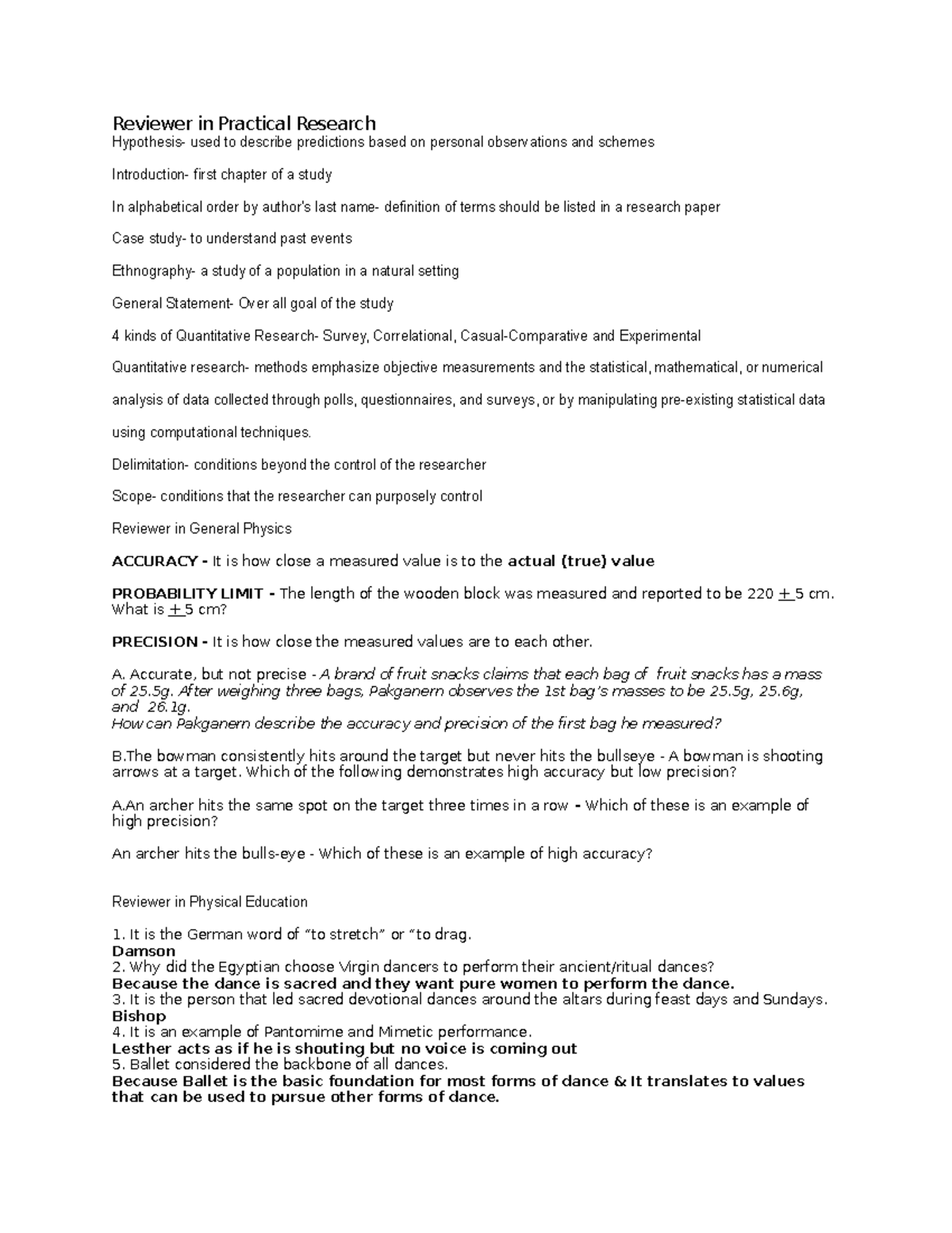 Document - ASasAS - Reviewer in Practical Research Hypothesis- used to ...