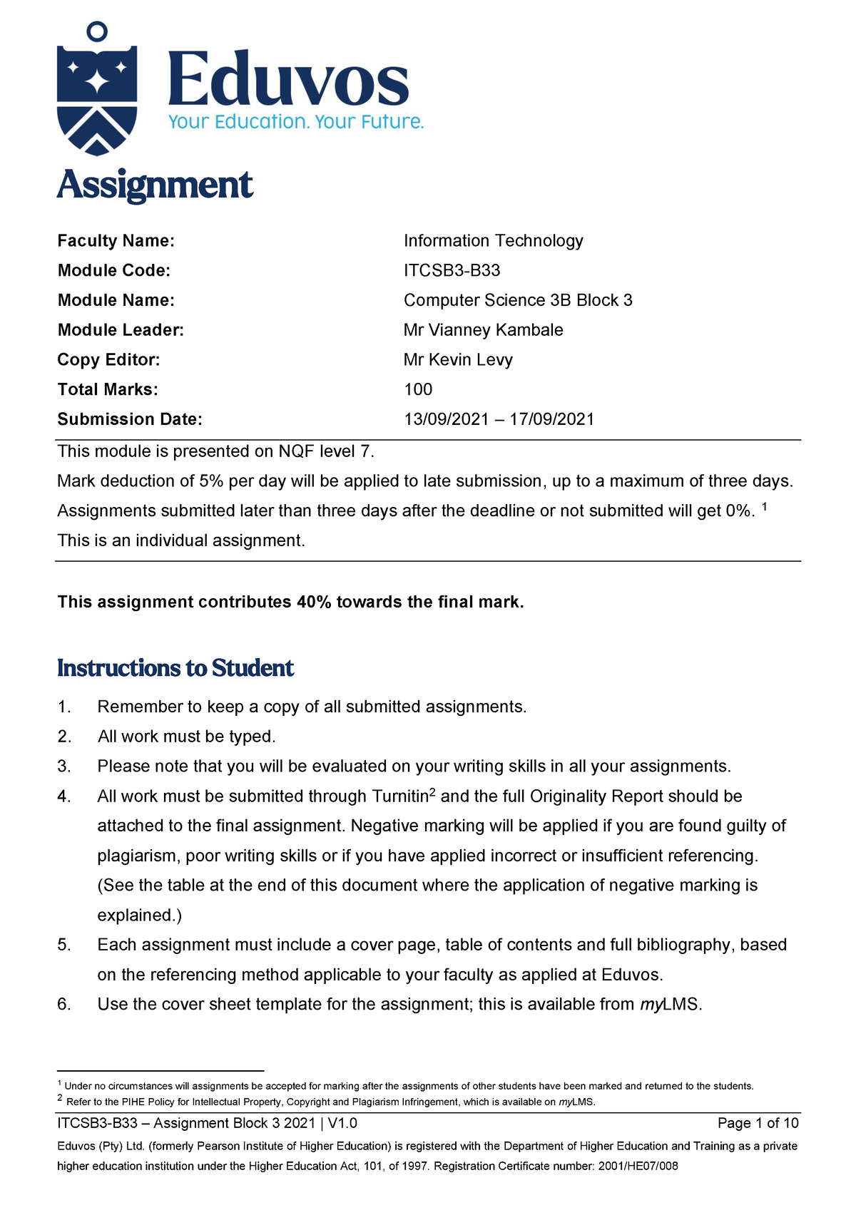 assignment d 7 slide block