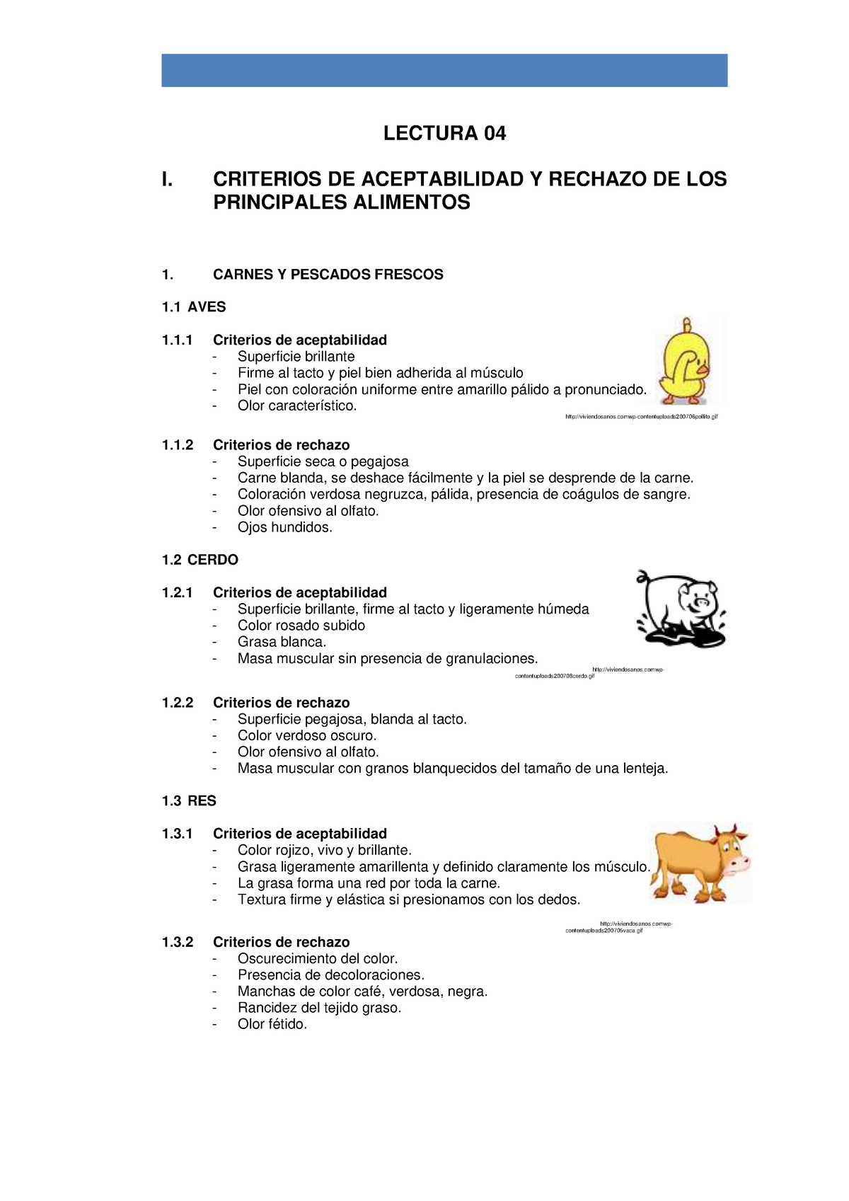 Lectura 04 - LECTURA 04 I. CRITERIOS DE ACEPTABILIDAD Y RECHAZO DE LOS ...