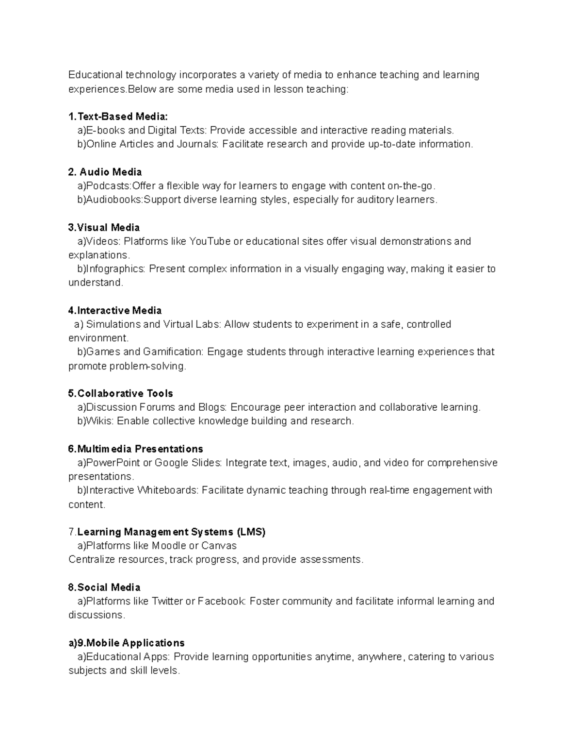 Untitled document - Null - Educational technology incorporates a ...