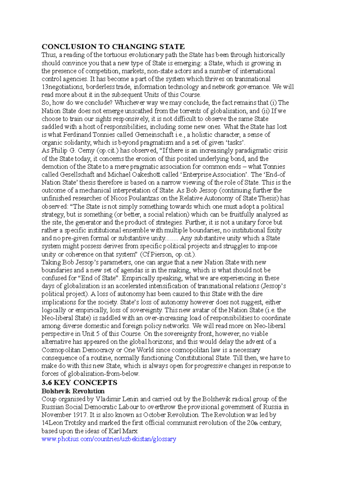 Conclusion TO Changing State - CONCLUSION TO CHANGING STATE Thus, a ...