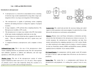 Microprocessors AND Microcontrollers - LECTURE NOTES ON Microprocessor ...