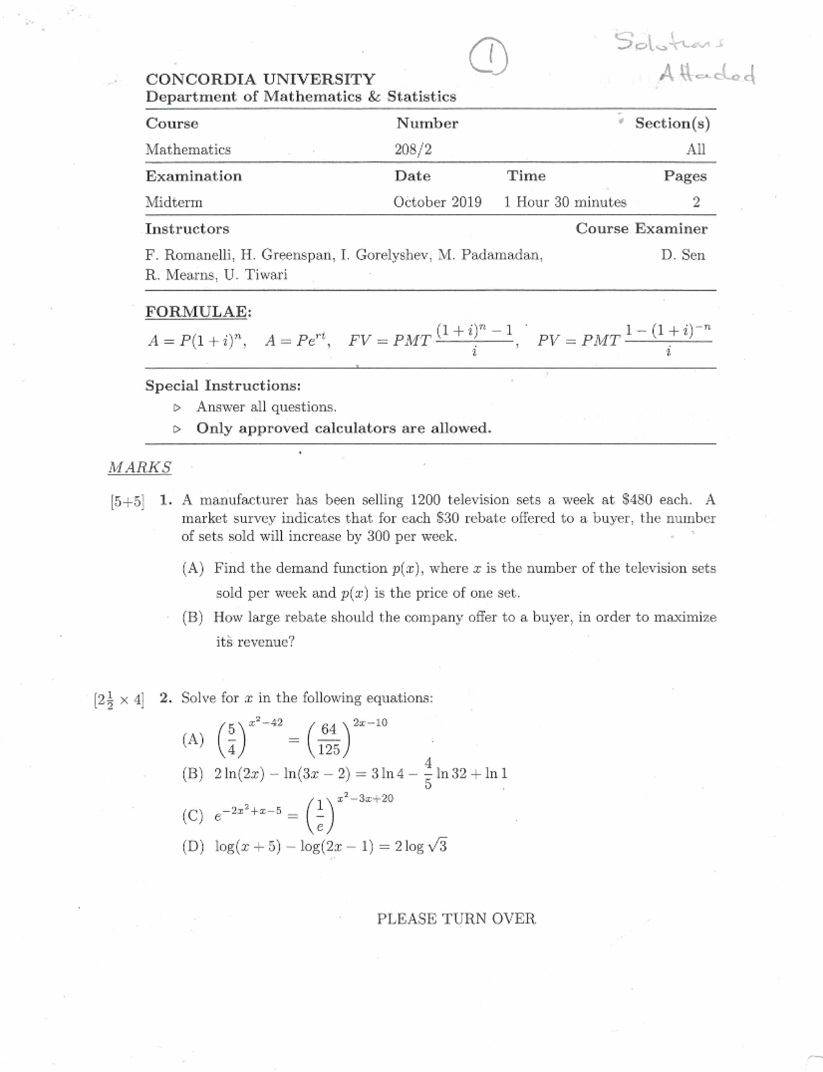 Midterm 1 - MATH 208 - Studocu