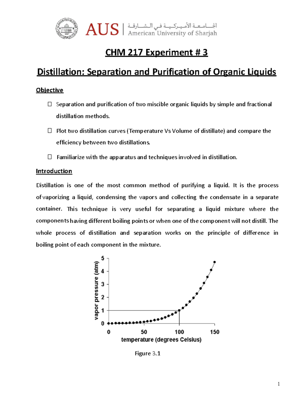 Exp 3 Distillation - here u go - CHM 217 Experiment # 3 Distillation ...
