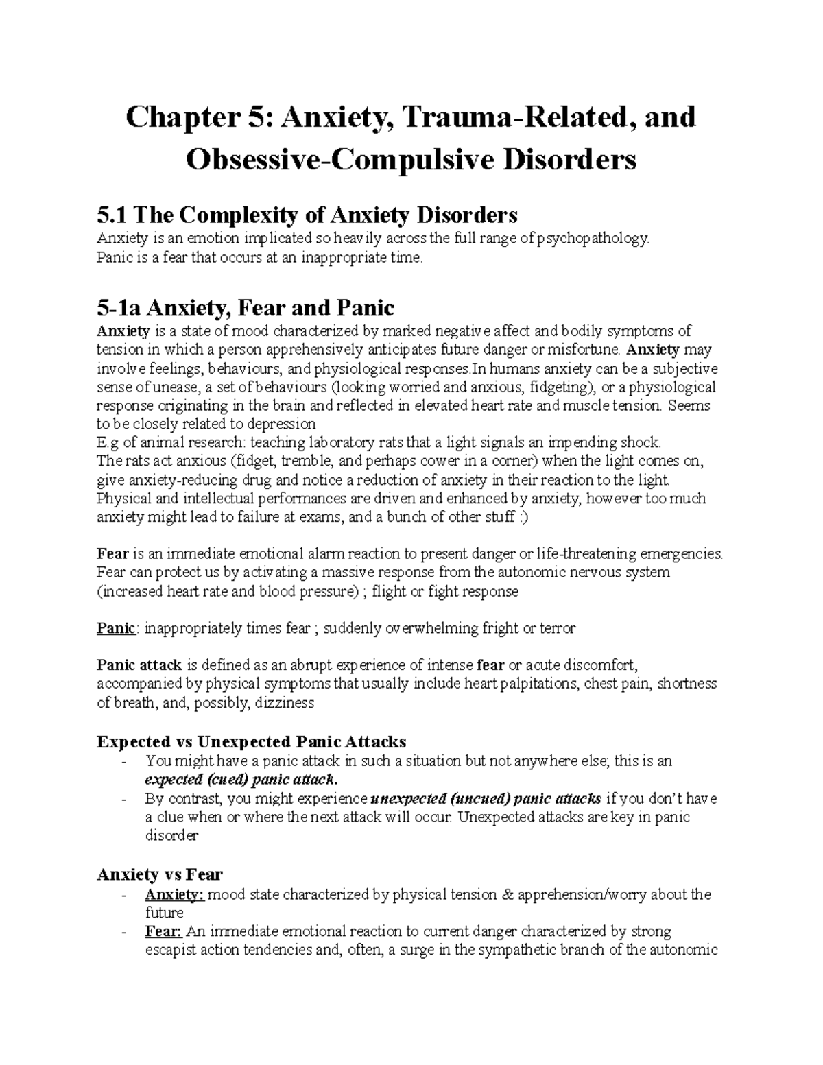 Midterm 2 (CH5,6,7,11) - Chapter 5: Anxiety, Trauma-Related, And ...