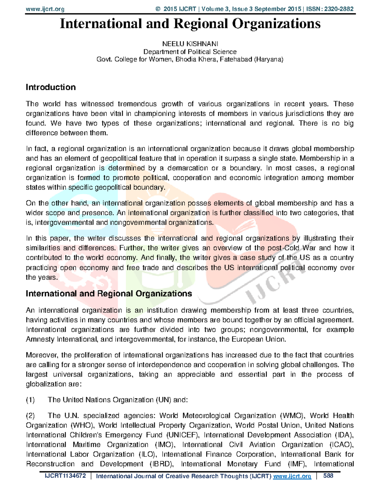 Ijcrt 1134672 - International relations notes for exams preparation ...