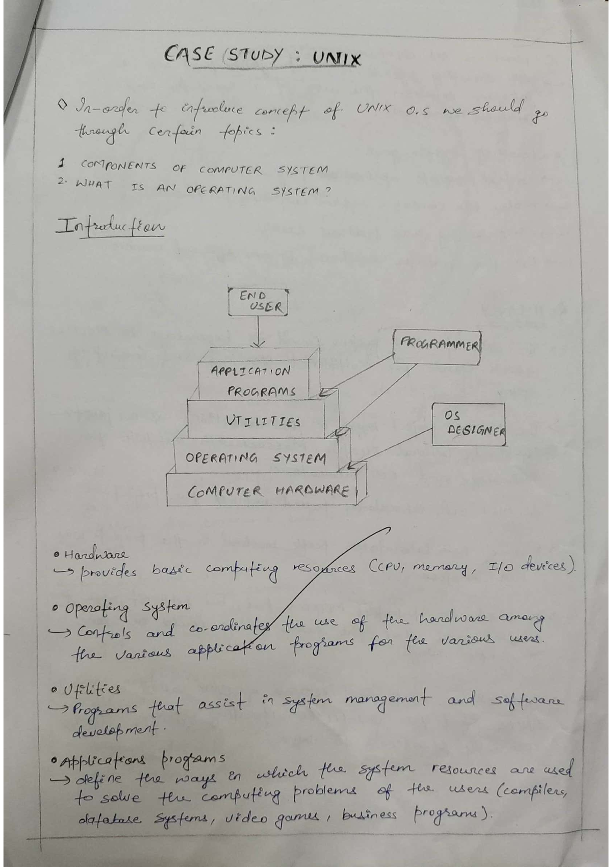 case study unix operating system pdf