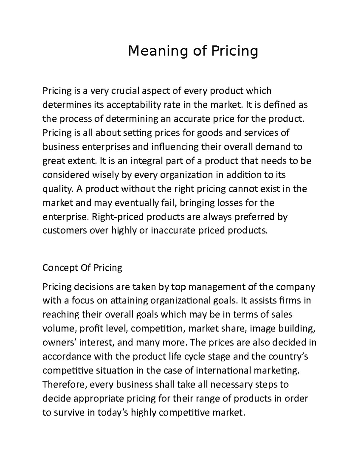 pricing-1-meaning-of-pricing-pricing-is-a-very-crucial-aspect-of