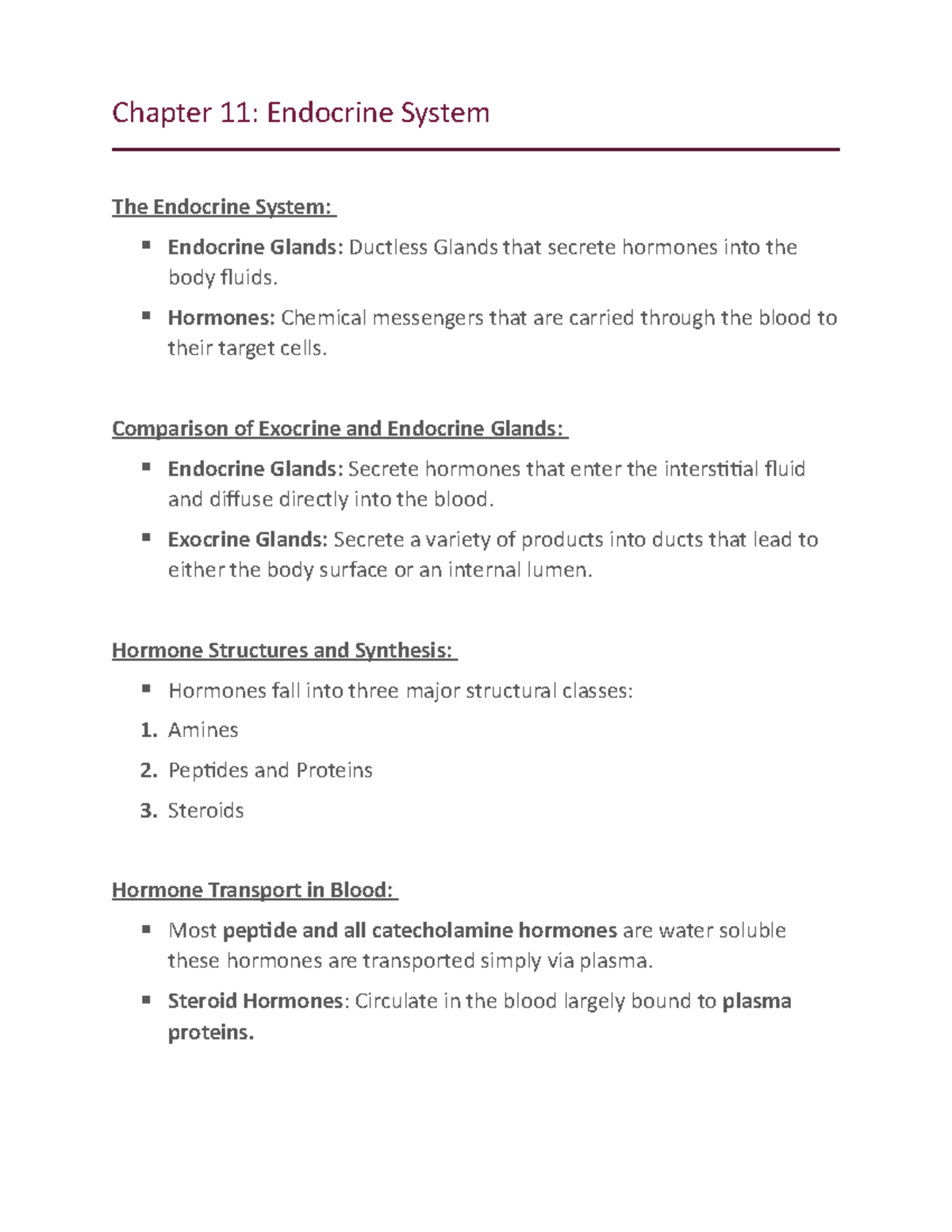 chapter 11 endocrine system critical thinking