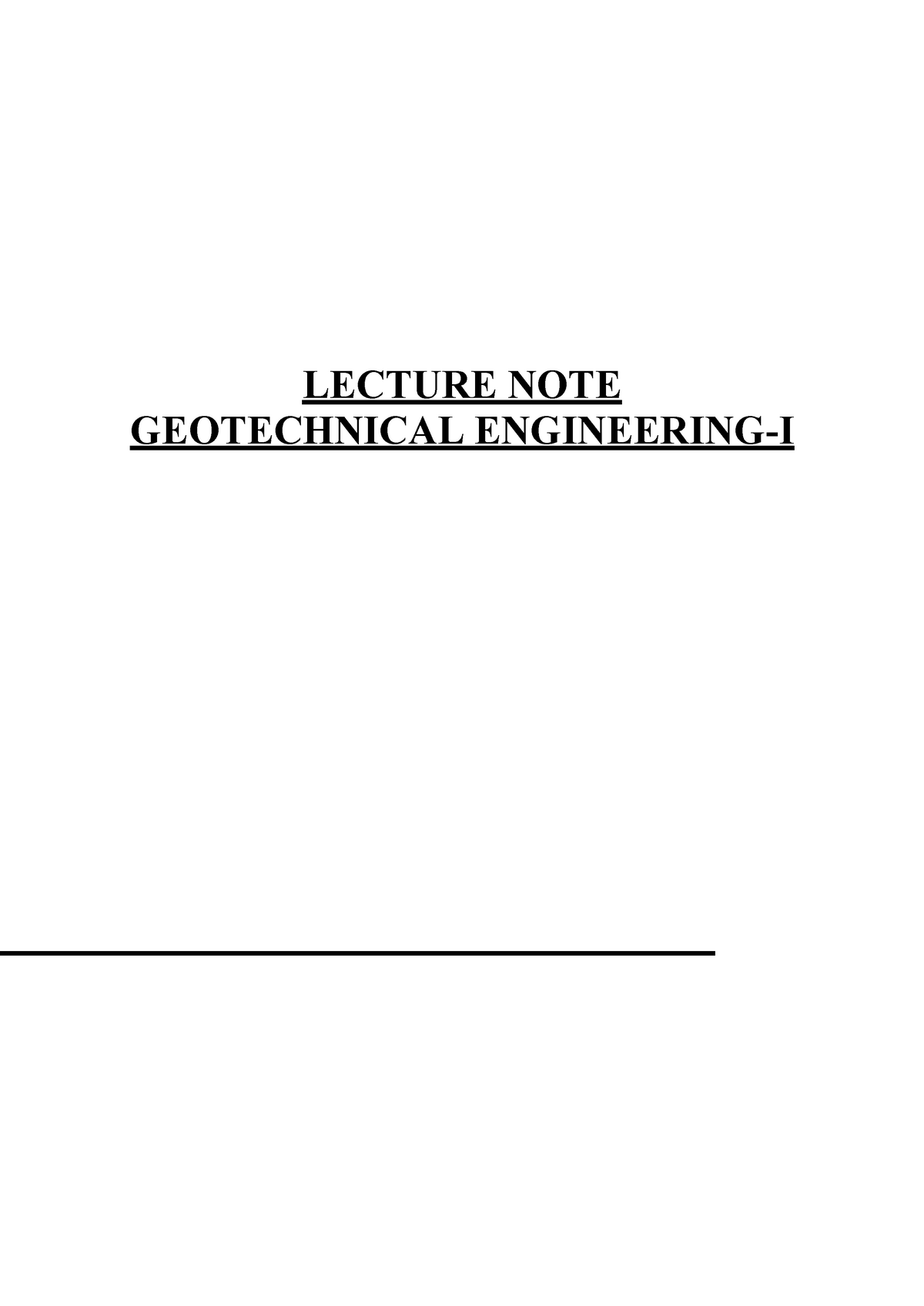 Geotechnical Engineering - I 3130606 - LECTURE NOTE GEOTECHNICAL ...