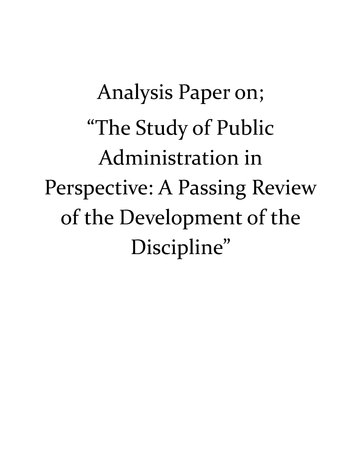 dissertation in public administration