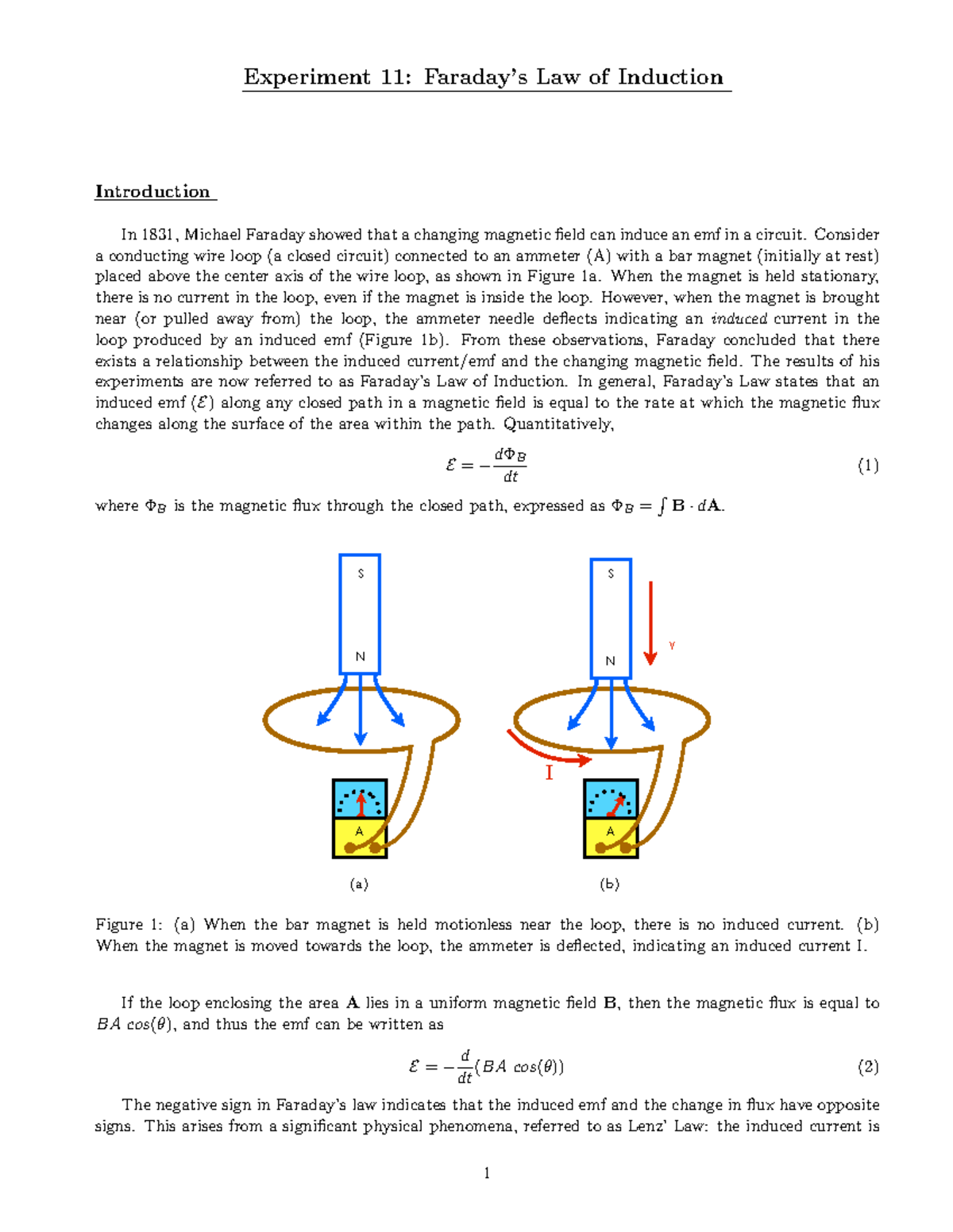 faraday's law experiment lab report