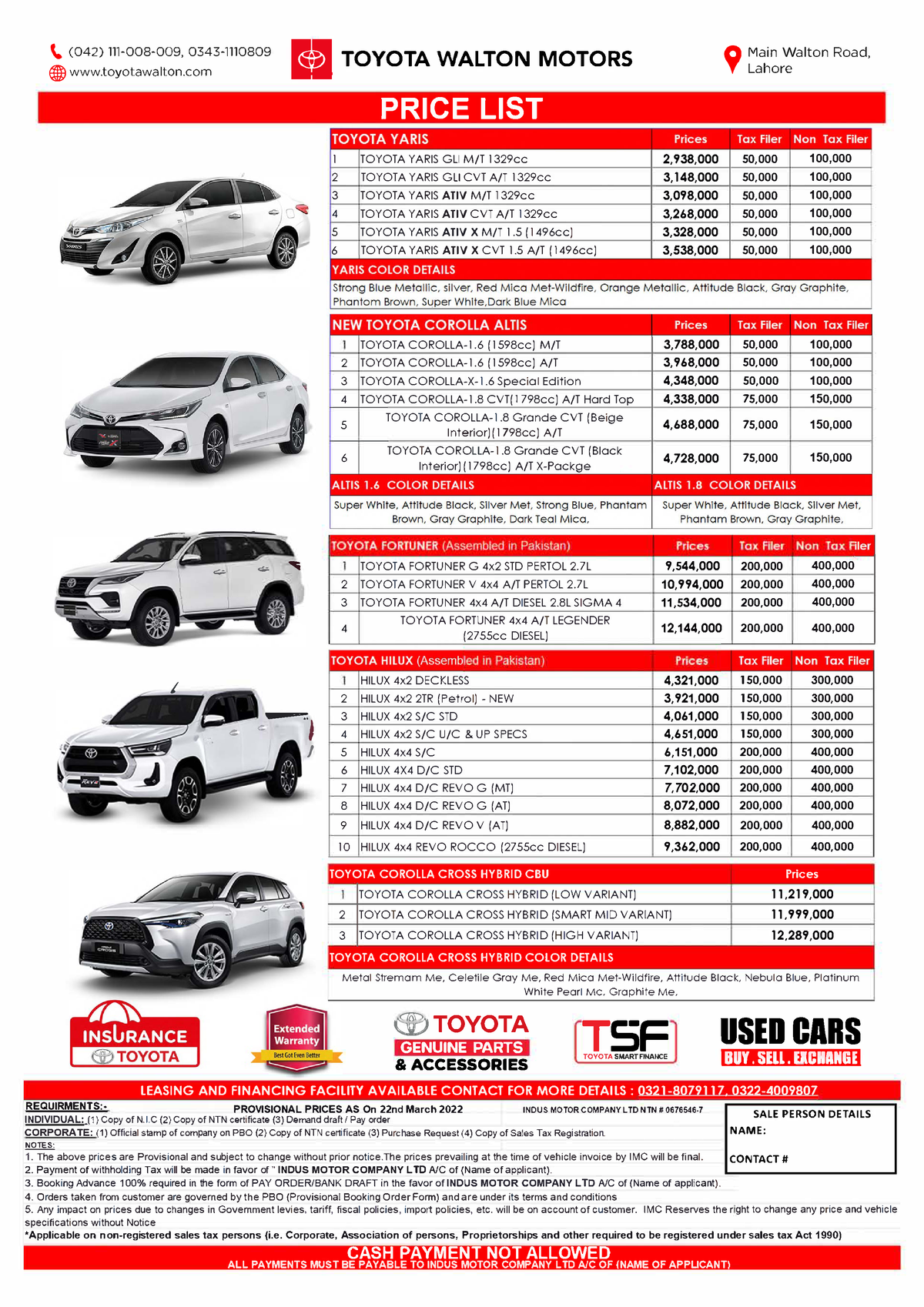 Toyota Car Price List 2022 - supply chain - UCP - Studocu