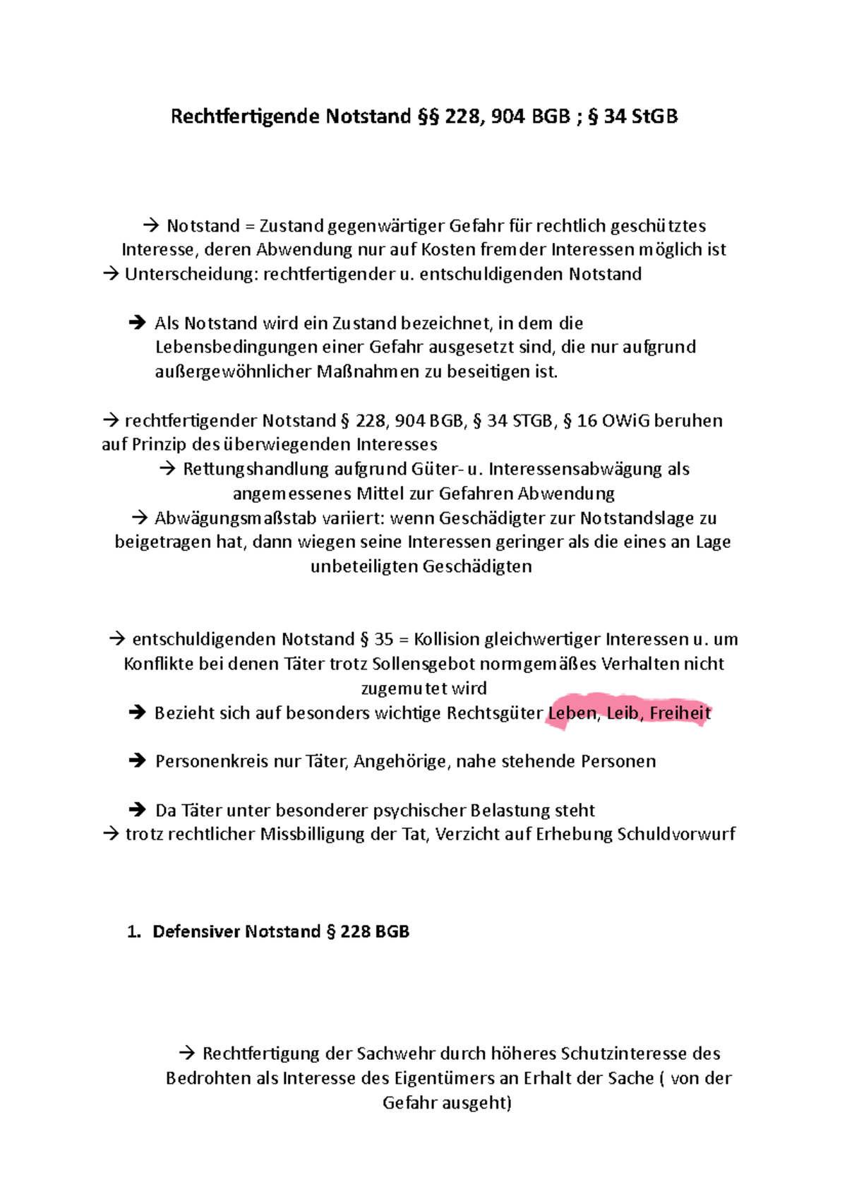 Rechtfertigender Notstand entschuldigenden Notstand Als Notstand wird ein Zustand Rechtfertigender Notstand entschuldigenden Notstand Als Notstand wird ein Zustand