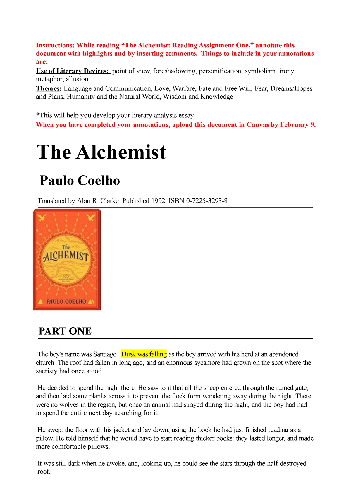 the alchemist essay
