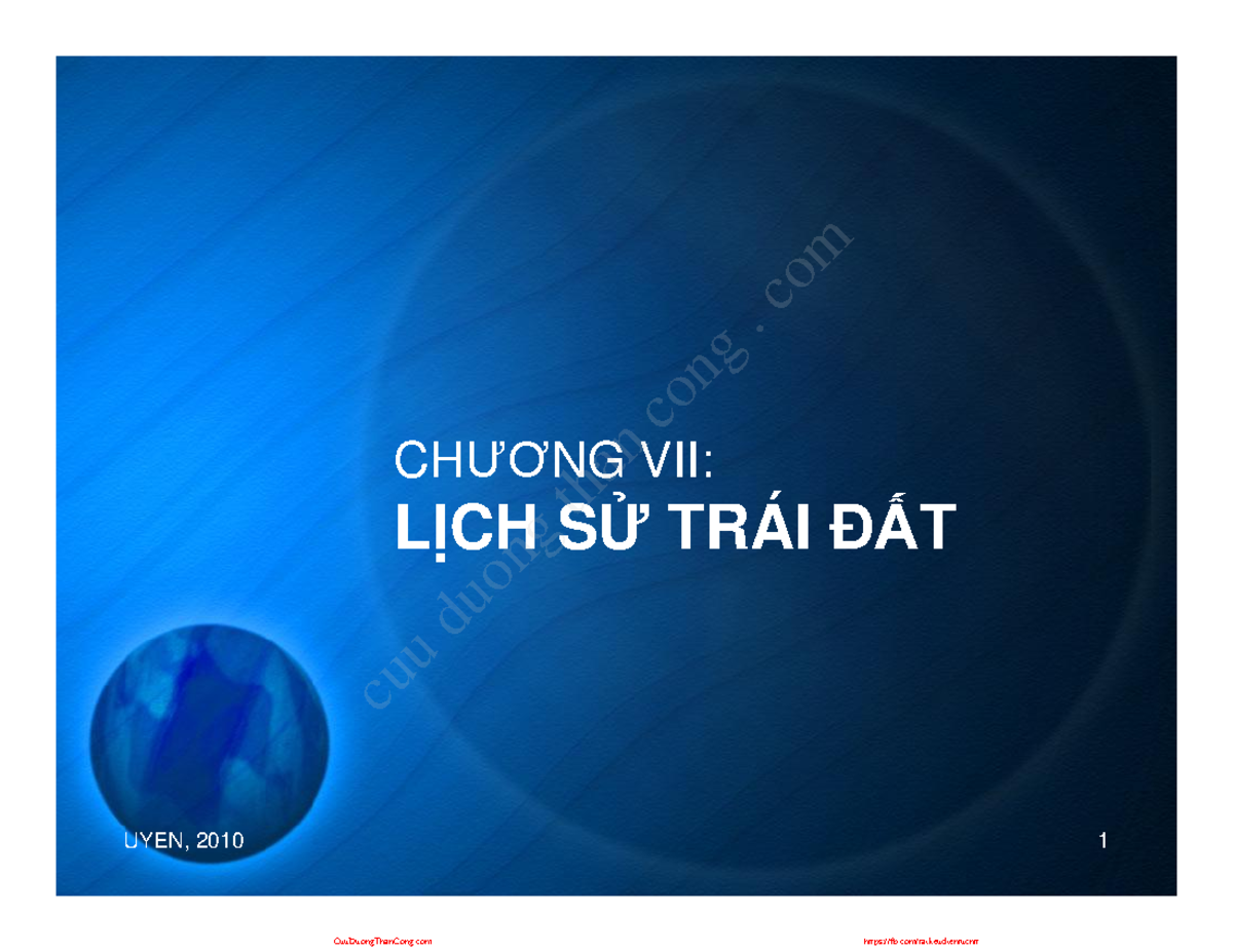 Khoa Hoc Trai Dat Chuong 7 Lich Su Trai Dat Cuuduongthancong Uyen