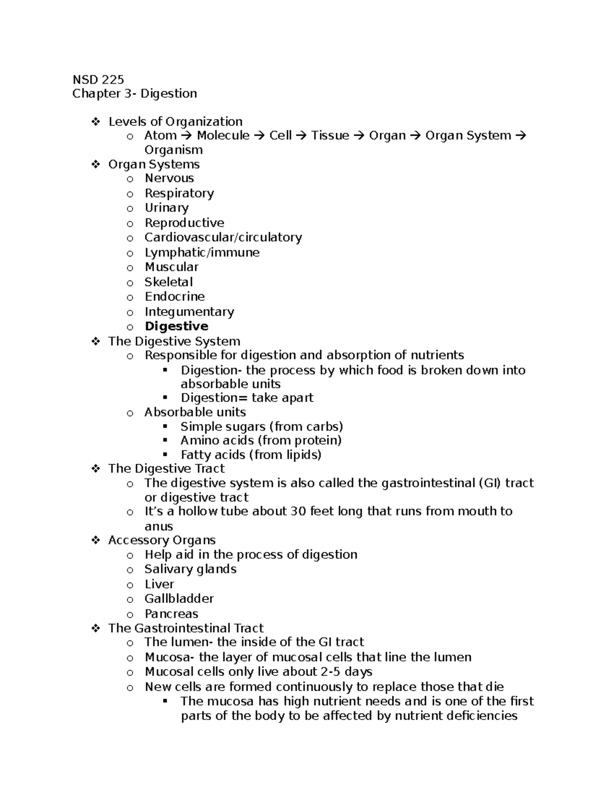 NSD 225- Ch. 3 - Notes For Brann's Chapter 3 - NSD 225 Chapter 3 ...