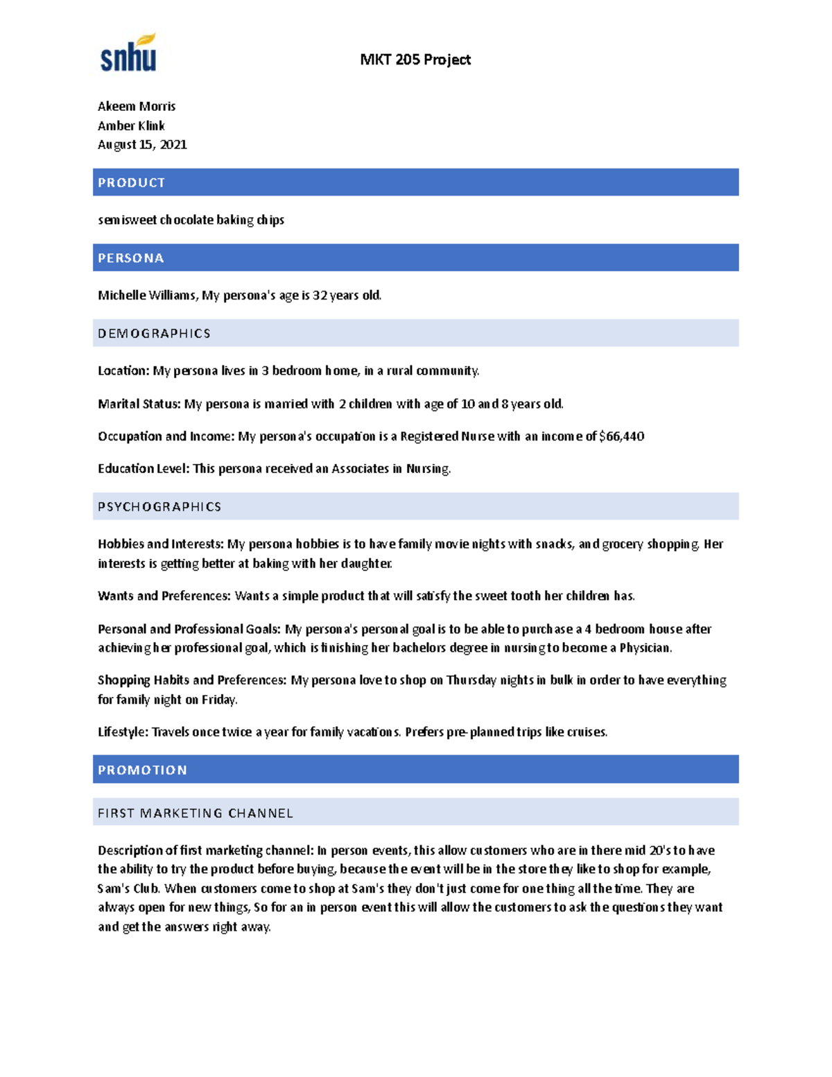 MKT205 Project-2 quality and quantity - MKT 205 Project Akeem Morris ...