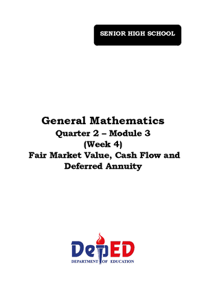 4 Q1 General Mathematics - ii SHS Core Subject General Mathematics ...