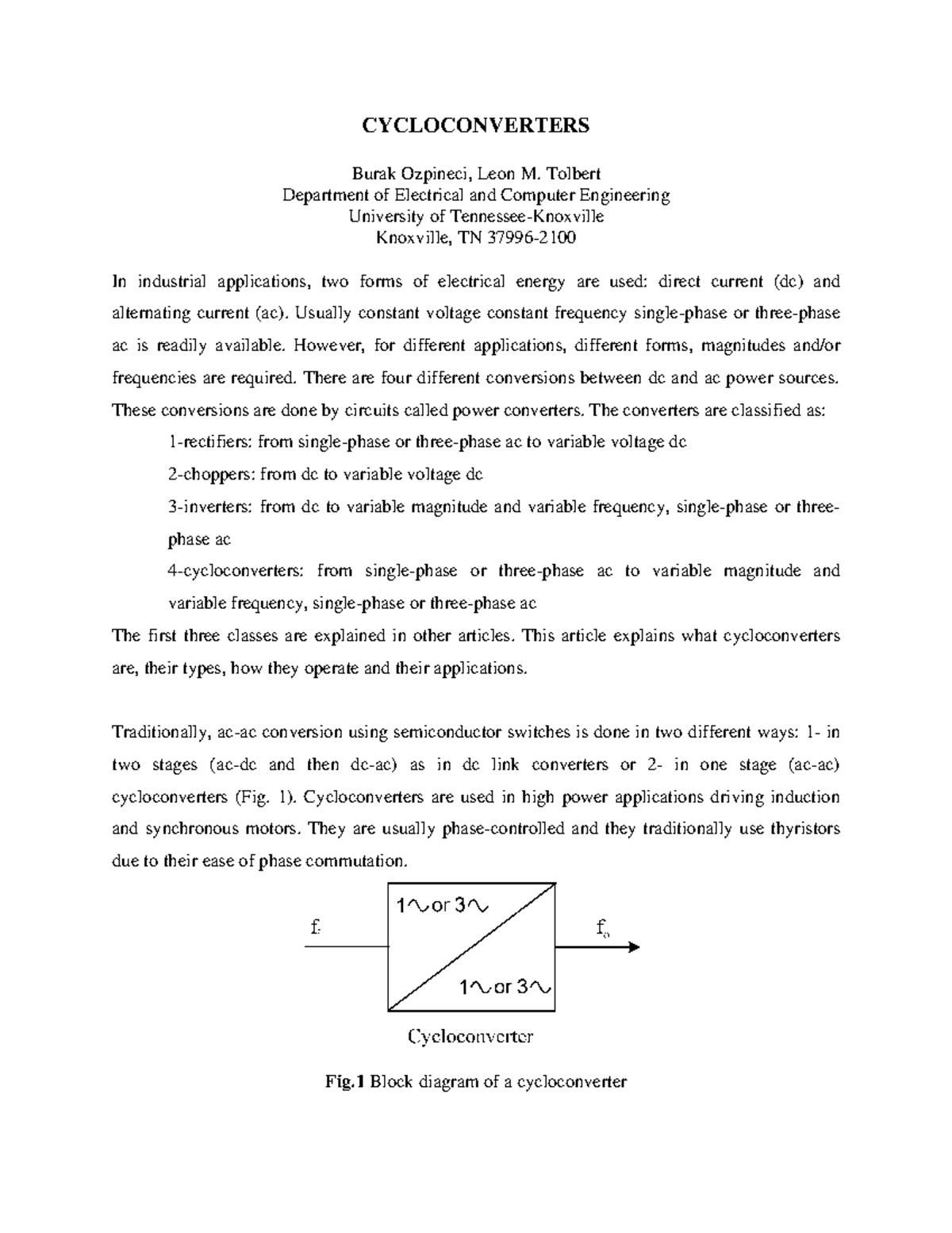Cycloconvertertutorial on cycloconverters full wave and half wave